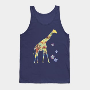 A giraffe with a traditional pattern. Tank Top